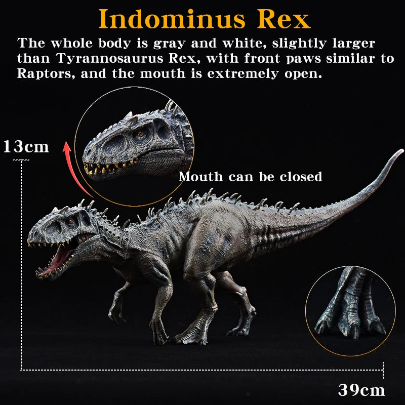 Prehistoric Jurassic Dinosaurs Indominus Rex Spinosaurus Action Figures Simulation Solid PVC Toy for Kids Animal Model