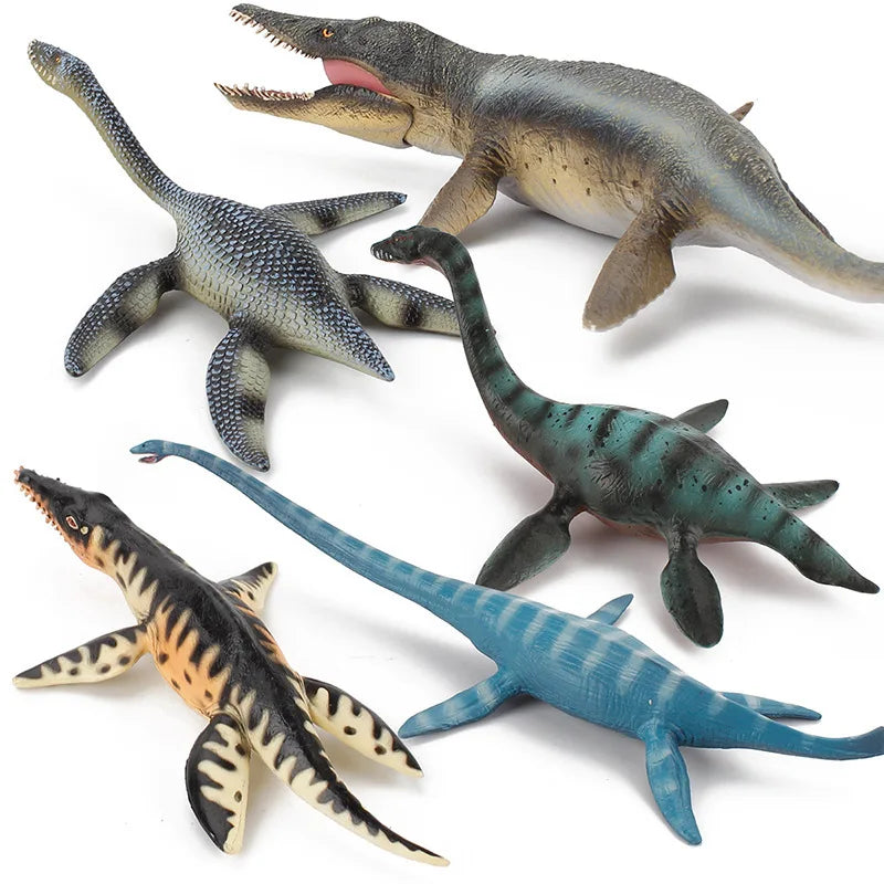 Realistic Jurassic Ancient Beasts Prehistoric Biological Model Solid Plesiosaur Dinosaurs Action Figures Toys For Xmas Gift