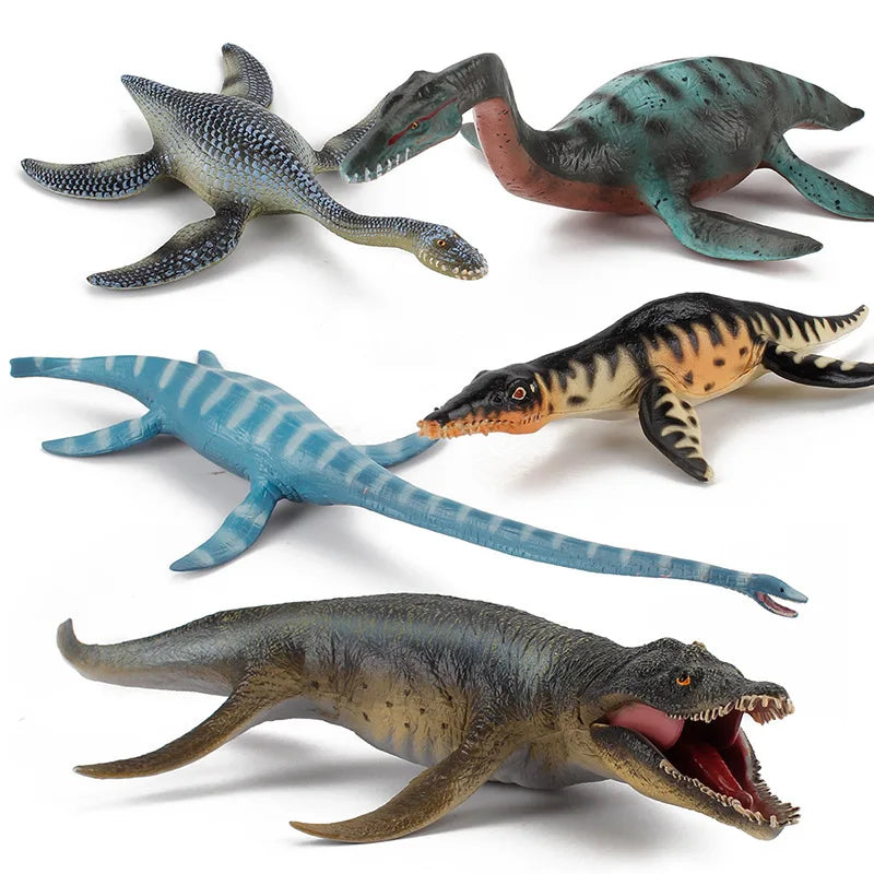 Realistic Jurassic Ancient Beasts Prehistoric Biological Model Solid Plesiosaur Dinosaurs Action Figures Toys For Xmas Gift